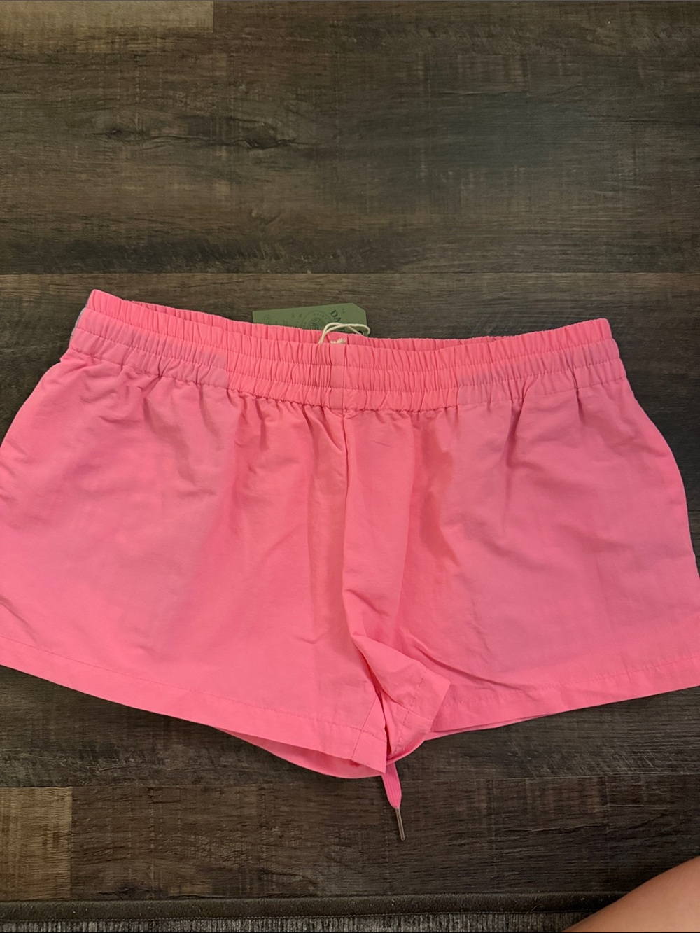 Dairy BoyElastic Waist Shorts with Plaid Trim - Picture 2 of 2